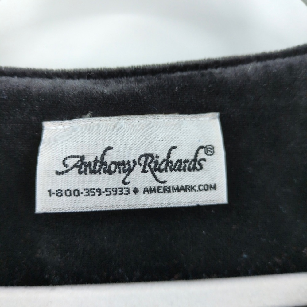 Vintage X Anthony Richards Women 10 Velvet Scalloped Dress Witchy Gothic - Picture 7 of 8